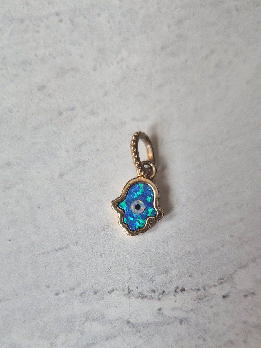 pandora blue hamsa dangle